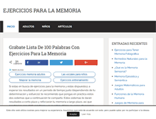 Tablet Screenshot of ejerciciosparalamemoria.com